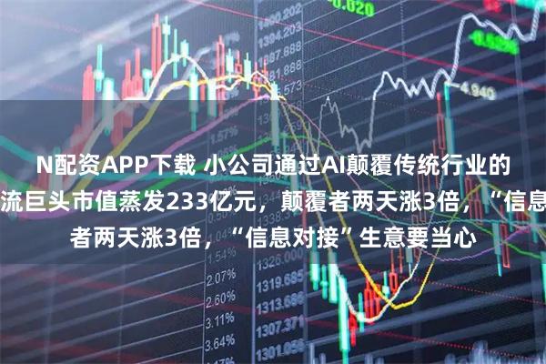 N配资APP下载 小公司通过AI颠覆传统行业的真实案例来了：物流巨头市值蒸发233亿元，颠覆者两天涨3倍，“信息对接”生意要当心